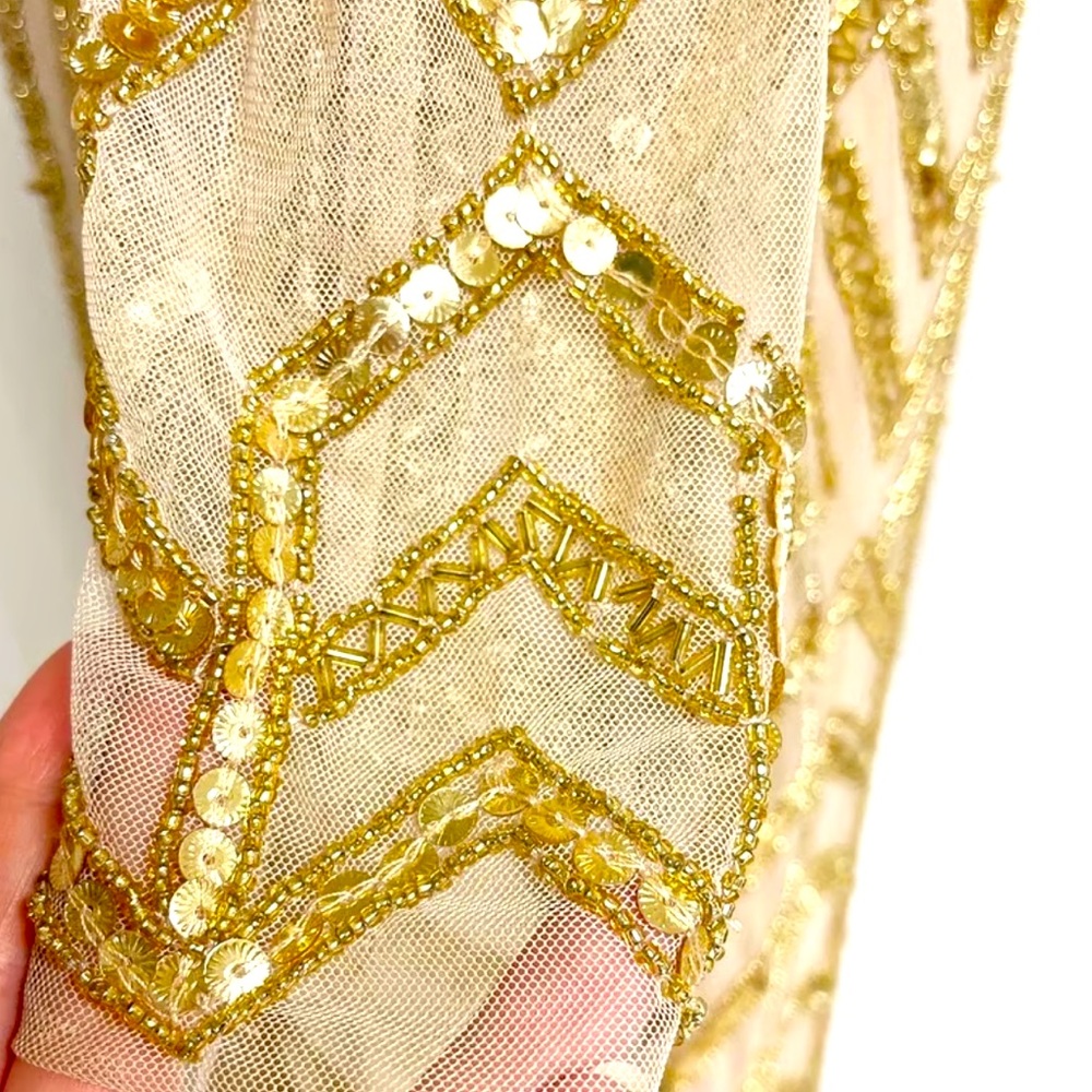 Gianni Bini Champagne Sequined Dress - Picture 10 of 13